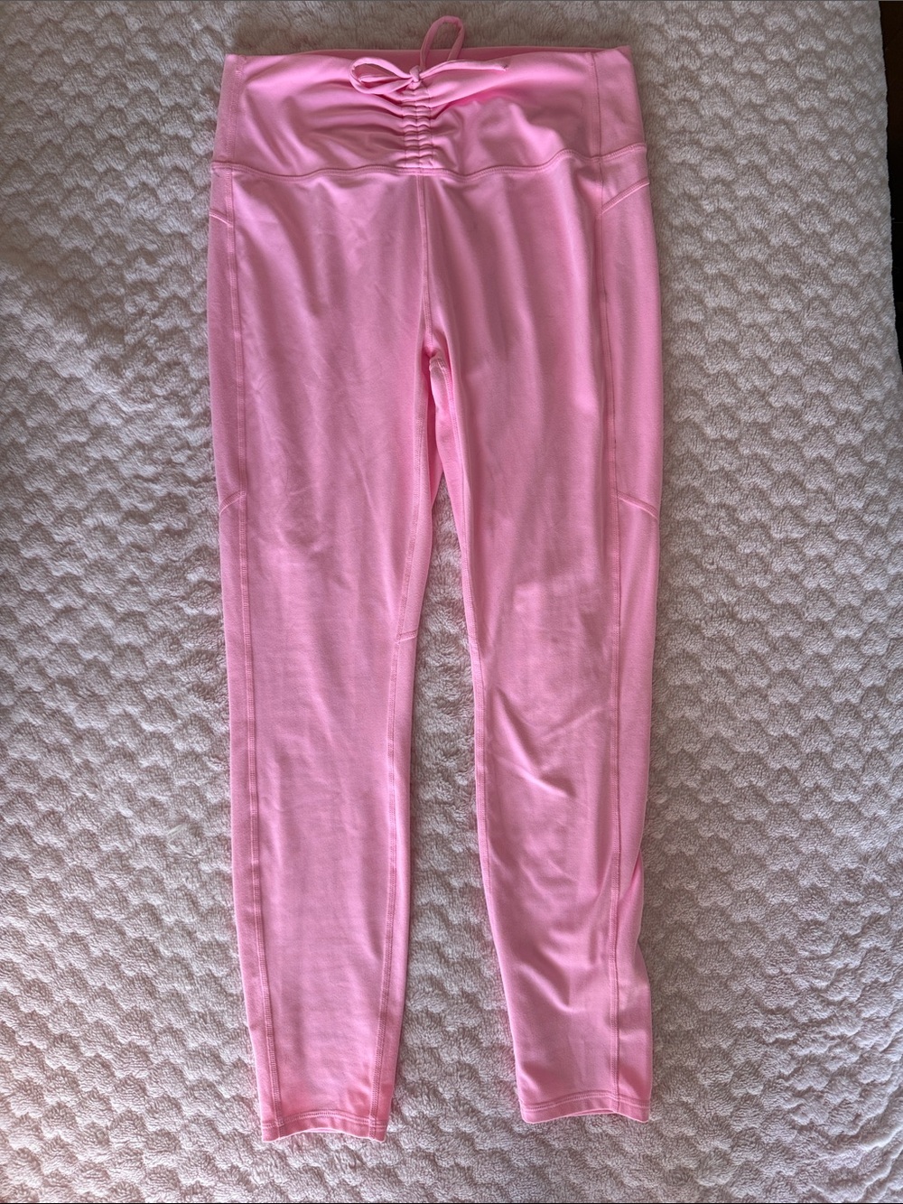 Fabletics Pink Leggings with bow in front